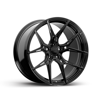 20x9 / 20x9 Forged Nysa Gloss Black | 2024-2025 Mercedes Benz E Class Sedan